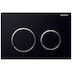 Geberit Omega20 Dual Flush Plate - Black/Brushed Chrome (115.085.KM.1) - thumbnail image 1