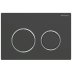 Geberit Omega20 Dual Flush Plate - Matt Black / Chrome (115.085.14.1) - thumbnail image 1