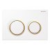 Geberit Omega20 Dual Flush Plate - White/Gold (115.085.KK.1) - thumbnail image 1