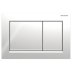 Geberit Omega30 dual flush plate - polished chrome/matt trim (115.080.KH.1) - thumbnail image 1