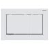 Geberit Omega30 Dual Flush Plate - Matt White/Gloss Chrome (115.080.JT.1) - thumbnail image 1