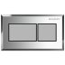 Geberit Pneumatic Dual Flush Plate - Square Design - Matt Chrome - Plated (116.051.KA.1) - thumbnail image 1