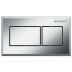 Geberit Pneumatic Square Dual Flush Plate - For Sigma Concealed Cistern - Brushed Chrome (116.053.GH.1) - thumbnail image 1
