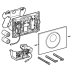 Geberit Sigma10 Automatic/Touchless Dual Flush Plate - Battery Operation - Brushed Chrome (115.891.SN.6) - thumbnail image 1