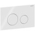 Geberit Sigma40 Dual Flush Plate - Round - White Glass (115.628.SI.1) - thumbnail image 1