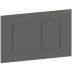 Geberit Sigma40 Dual Flush Plate - Square - Brushed Black Chrome (115.629.QD.1) - thumbnail image 1