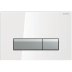 Geberit Sigma40 dual flush plate - white glass (242.601.SI.1) - thumbnail image 1