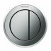 Geberit Type 10 pneumatic dual flush plate button - matt/gloss chrome (116.057.KH.1) - thumbnail image 1