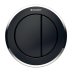 Geberit Type 10 Pneumatic Dual Flush Button - Furniture Actuator - Black / Gloss Chrome (116.057.KM.1) - thumbnail image 1