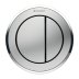 Geberit Type 10 Pnuematic Dual Flush Button - Furniture Actuator - Matt Chrome / Gloss Chrome (116.057.KN.1) - thumbnail image 1