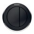 Geberit Type 10 Pneumatic Dual Flush Button - Sigma Concealed Cistern - Black / Gloss Chrome (116.056.KM.1) - thumbnail image 1