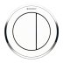 Geberit Type 10 Pneumatic Dual Flush Button - White / Gloss Chrome (116.055.KJ.1) - thumbnail image 1