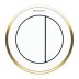 Geberit Type 10 Pneumatic Dual Flush Button - White / Gold Plated (116.055.KK.1) - thumbnail image 1