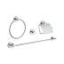 Grohe Essentials 4-in-1 Master Bathroom Accessories Set - Chrome (40776001) - thumbnail image 1