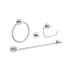 Grohe Essentials 4-in-1 Master Bathroom Accessories Set - Chrome (40823001) - thumbnail image 1