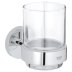 Grohe Essentials Crystal Glass With Holder - Chrome (40447001) - thumbnail image 1