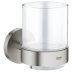 Grohe Essentials Crystal Glass With Holder - Supersteel (40447DC1) - thumbnail image 1