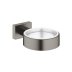 Grohe Essentials Cube Glass/Soap Dish Holder - Brushed Hard Graphite (40508AL1) - thumbnail image 1