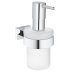 Grohe Essentials Cube Soap Dispenser With Holder - Chrome (40756001) - thumbnail image 1