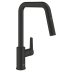 Grohe Quickfix Start High Spout Kitchen Tap With Pull Out Mousser - Matt Black (306312430) - thumbnail image 1