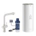 Grohe Red Duo Kitchen Tap and Large Size Boiler - L-Spout - Supersteel - thumbnail image 1