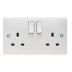 Hager Double Socket - White (WMSS82) - thumbnail image 1