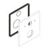 Hansgrohe cover plate escutcheon square - chrome (97926000) - thumbnail image 1