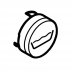 Hansgrohe push button bath symbol - large - white (92577450) - thumbnail image 1