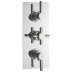Hudson Reed Tec Pura Plus Triple Concealed Thermostatic Shower Mixer Valve Only - Chrome (A3003) - thumbnail image 1