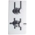 Hudson Reed Twin Thermostatic Mixer Shower Valve Only With Diverter - Chrome (A3007) - thumbnail image 1
