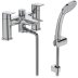 Ideal Standard Tesi two hole dual control bath shower mixer with shower set (A6591AA) - thumbnail image 1