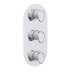 Inta Enzo Concealed 3 Handle Dual Outlet Thermostatic Mixer Shower Valve Only - Chrome (EN70010CP) - thumbnail image 1