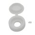 Inventive Creations M6 Size Fold Over Screw Cover Caps - White - Pack of 50 (WCAP-M6) - thumbnail image 1