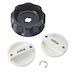 Mira 8 control knob set - white/black (916.92) - thumbnail image 1