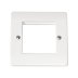 Mode 1 Gang 2 Apertures New Media Unfurnished Plate - White (CMA311) - thumbnail image 1