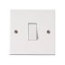 Polar 1 Gang 2 Way Plate Switch - White (PRW011) - thumbnail image 1