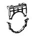 Soil Pipe Clip - 2 Piece for Slimline WC Frames (ABSP-20-0032) - thumbnail image 1