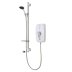 Triton Omincare Ultra Plus Thermostatic Electric Shower With Grab Riser Rail 8.7kW - White (CINCULTP08WGRB) - thumbnail image 1