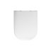 Twyford E500 Square Toilet Seat - Standard Hinge - White (E57961WH) - thumbnail image 1