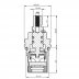 1/2" tap mechanism ceramic disc hot/cold - pair (CC3) - thumbnail image 2