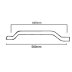 AKW Flat Ended Stainless Steel White Grab Rail - 445mm (01210WH/2) - thumbnail image 2