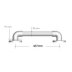 AKW Heavy Duty White Grab Rail - 450mm (01910WH) - thumbnail image 2