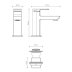 Aqualisa Downtown Small Basin Mixer Tap - Includes Waste - Chrome (DT.SPT.CH) - thumbnail image 2