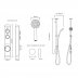 Aqualisa iSystem exp digital shower with adj shower head & bath filler overflow - gravity pumped (ISD.A2.EV.DVBTX.14) - thumbnail image 2