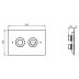 Armitage Shanks Septa Pro P1 Pneumatic Dual Flush Plate - Polished Stainless Steel (S0775MY) - thumbnail image 2