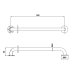 Bristan Commercial Grab Rail/Slide Bar Shower Kit 900MM - Stainless Steel Finish (EV KIT-EGB C) - thumbnail image 2