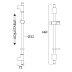 Bristan Evo Riser Rail With Adjustable Fixing Brackets - Chrome Plated (EVC ADR02 C) - thumbnail image 2