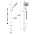 Bristan Evo Shower Kit With Large Multi Function Handset - Chrome Plated (EVC KIT02 C) - thumbnail image 2