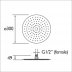 Bristan Round Slimline Fixed Head - 300mm - Chrome (FH SLRD03 C) - thumbnail image 2