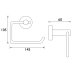 Bristan Round Toilet Roll Holder Brass - Black (RD ROLL BLK) - thumbnail image 2